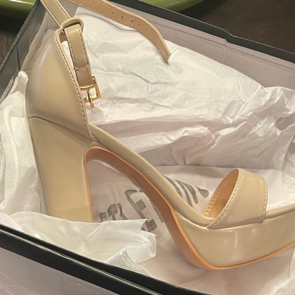 Nude platform sandals
